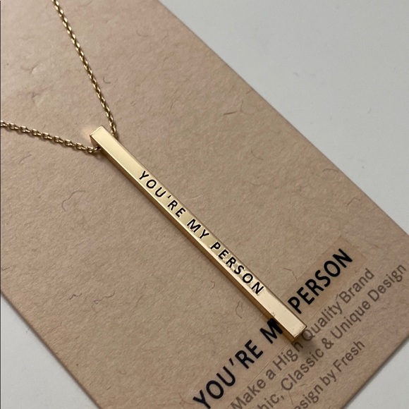 You’re My Person Bar Necklace - Picture 2 of 2